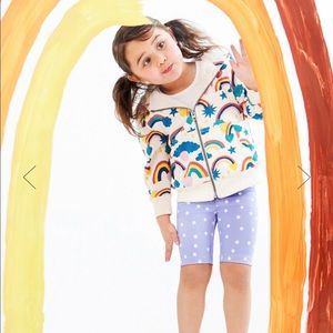 Hanna Andersson Rainbow Faux Shearling-Lined Hoodie 
Size 5 (110)